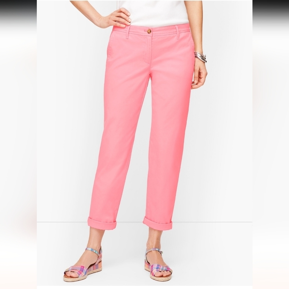 Talbots Relaxed Chinos - Garment Dyed In Pink Size 6P